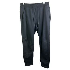 Lululemon Men's Drawstring Jogger Sweatpants Activewear Black Stretch Pockets L
